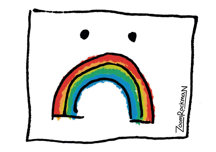Sad Rainbow artwork by Central St Martin’s student Zoom Rockman