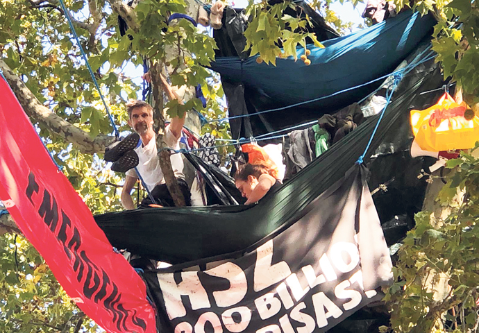 HS2 tree protest