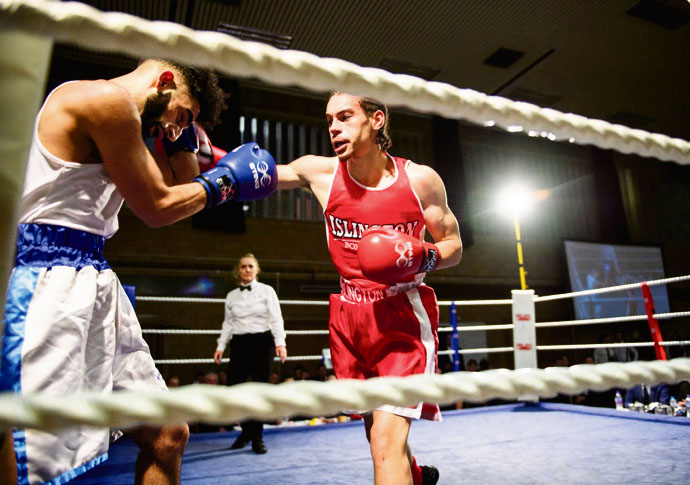 Joseph Burton in action for Islington Boxing Club IMG_3416