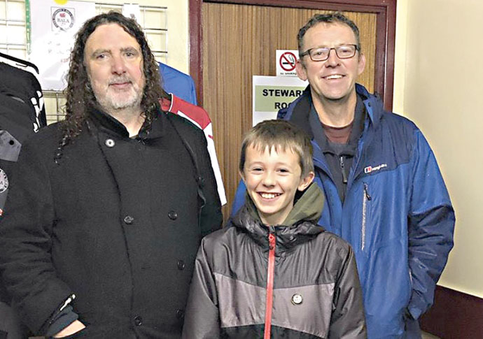 Hop and glory: in search of the beautiful game Michael Grimes on the left with fellow ground hoppers