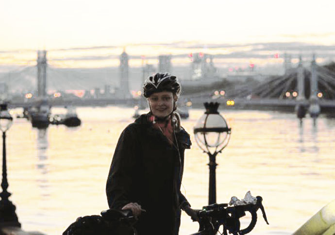 Night cyclist Mo puts herself on the map with 12-hour ride Mo Maynard overnight cycling 2