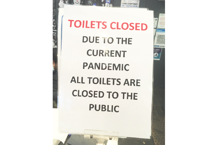 Romans had a word for it Toilets closed notice