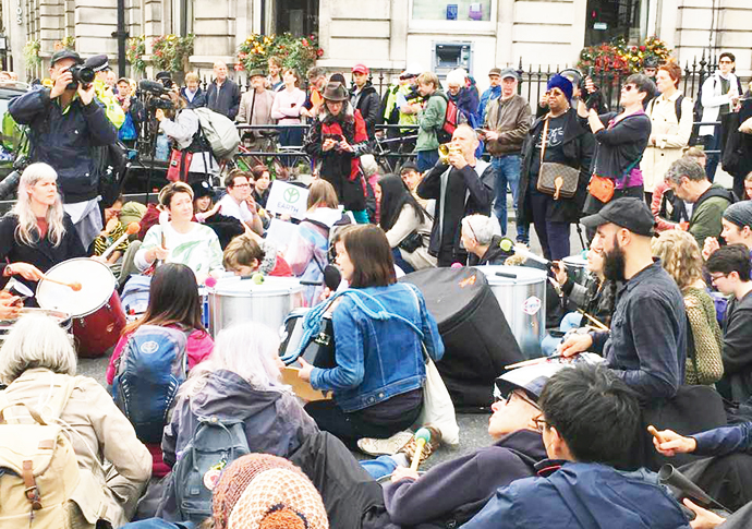Protests on the streets for May Day XR october 2019