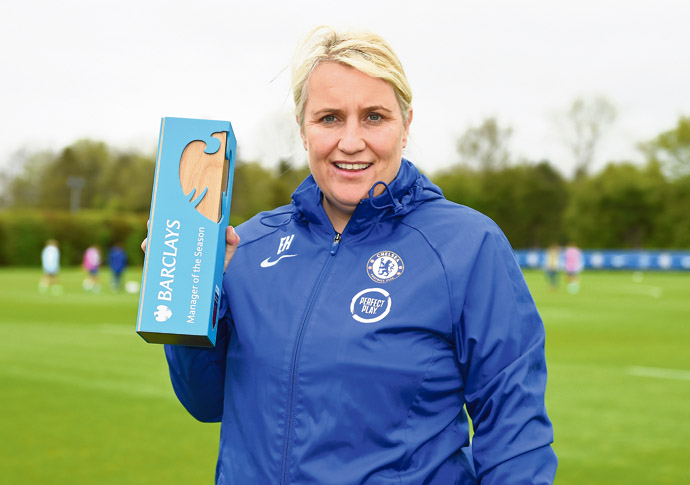 Top boss: Hayes scoops third trophy to round off campaign Emma Hayes IMG_6384 cutout
