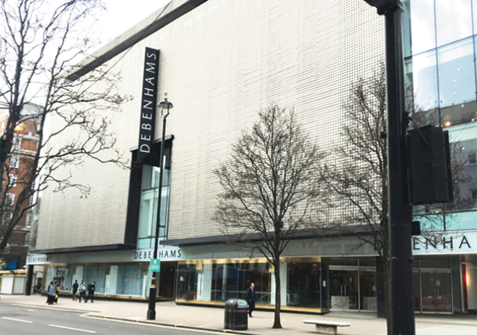 Debenhams store in Oxford Street