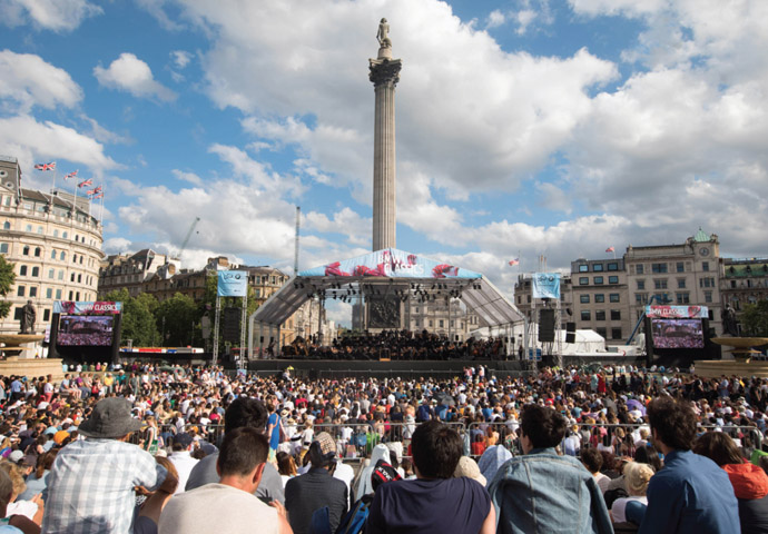 Michael White’s music news: LSO in Trafalgar Square; Proms this week; sax in Peckham; City Music Foundation London Symphony Orchestra in Trafalgar Square