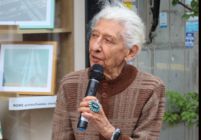Selma James at her Our Time is Now book launch