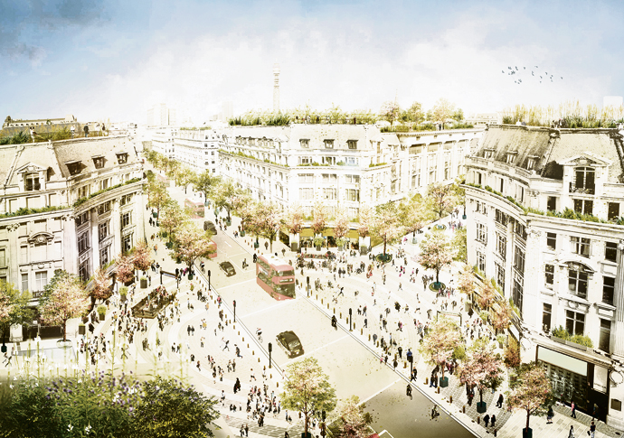 Piazzas put on hold in circus U-turn Oxford Circus piazza 01-08-circus 2