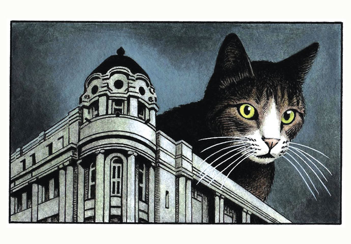 Scala cinema_cat cartoon_John Sadler