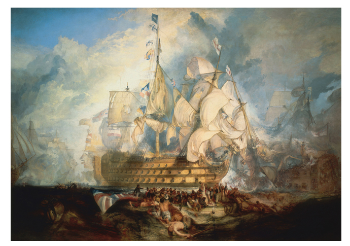 All human life is here… Turner’s 1822 painting of the Battle of Trafalgar image- national maritime museum
