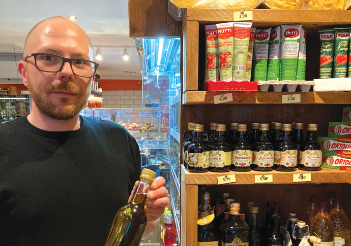 Christian Schenal at Aperi deli