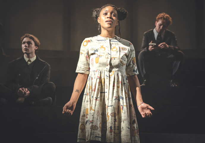Review: Spring Awakening at the Almeida Theatre Spring Awakening Stuart Thompson Amara Okereke and Laurie Kynaston Photo Marc Brenner