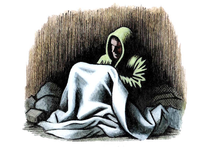 The homeless are still being kicked down the road Homeless Illustration