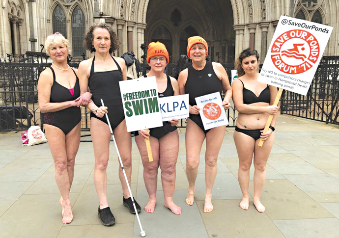 Harrington: Pond swimmers in costume drama on the Strand Pond Swimmers_2