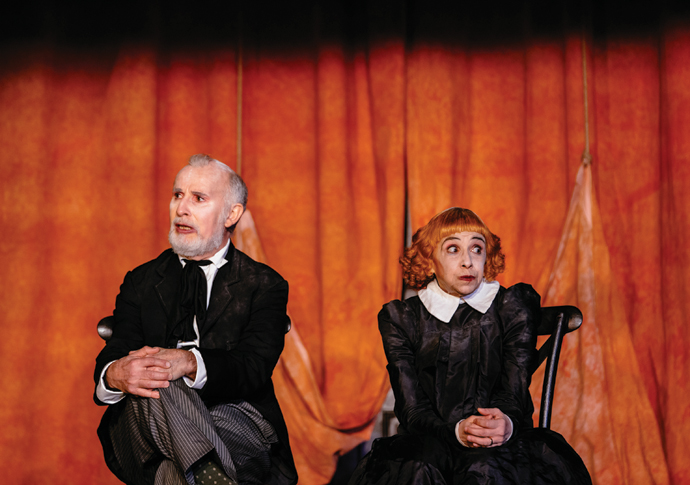 Review: The Chairs, at Almeida Theatre The Chairs at the Almeida. Marcello Magni and Kathryn Hunter. Photo - Helen Murray (4)