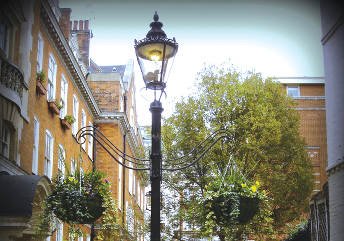How to balance preserving heritage with sustainability Gas lamp in Broad Court Covent Garden credit Julian Wlker