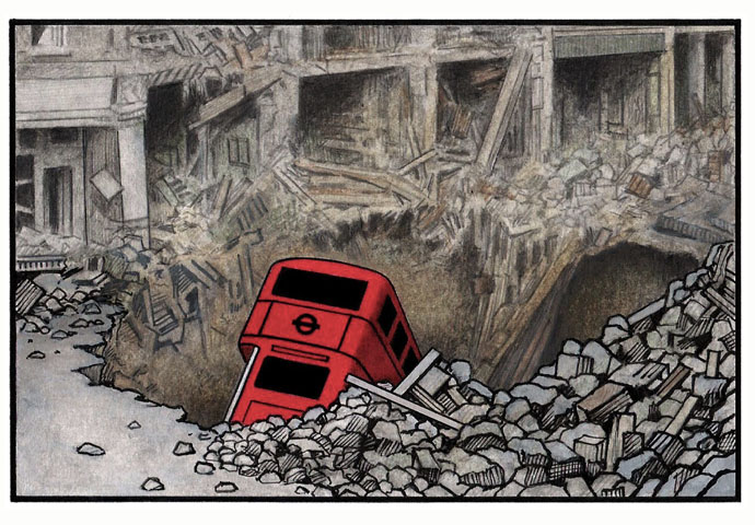 Sadiq Khan must do better in sorting out the buses Bus Cuts Blitz Cartoon_John Sadler