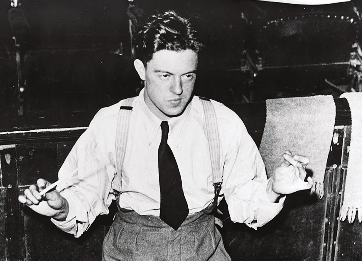George Lloyd, conducting at The Lyceum, 1933, aged 20.
