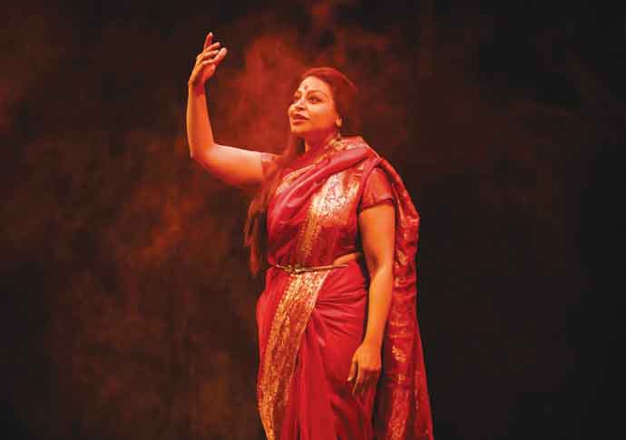 Ayesha Dharker in Chasing Hares at Young Vic (c) Isha Shah