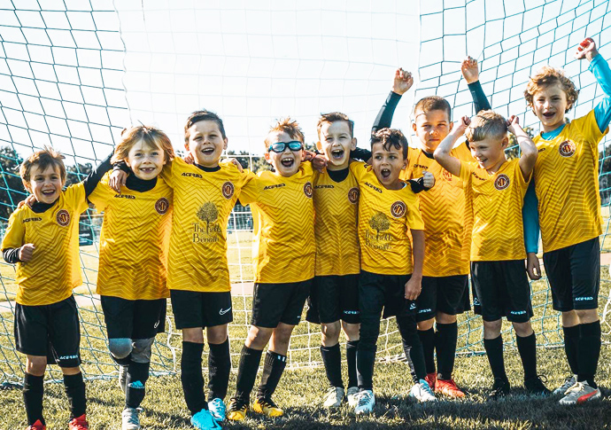 All smiles for the big kick-off Kentish Town FC Under-8s