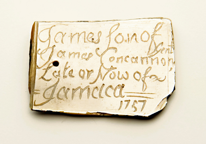 Untold stories of forgotten children Founding Hospital Token_Mother of Pearl cutout