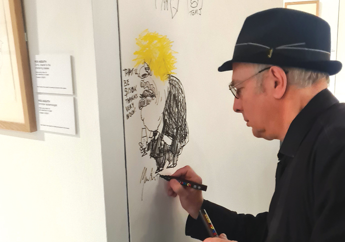 Martin Rowson does cartoon