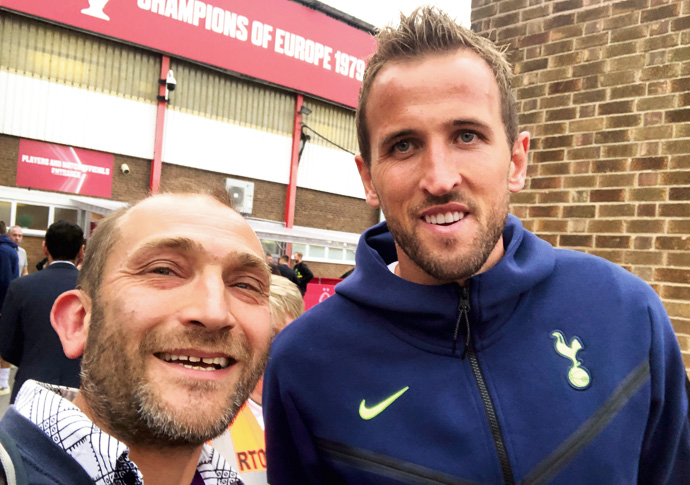 Dan Carrier with Harry Kane