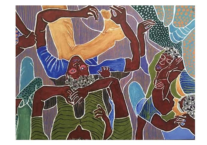 Fiona Green’s painting of migrants