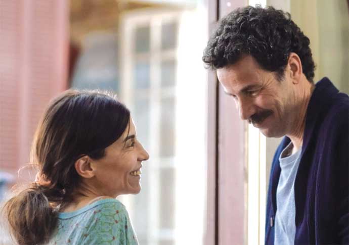 The Blue Caftan: moving story of a loving couple and the secret they share Lubna Azabal and Saleh Bakri in The Blue Caftan copy
