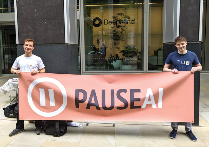 Watch out! The robots are coming Pause AI protest copy