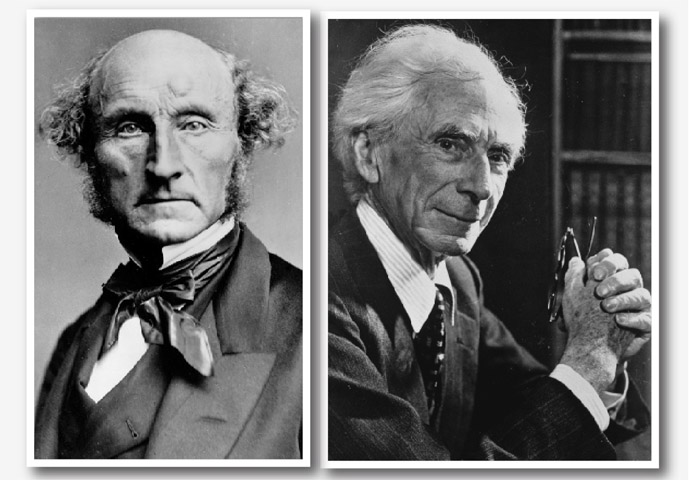 Philosophers_John Stuart Mill and Bertrand Russell
