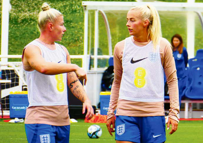 Now England aim to book a place in last four England players Beth England left and Chloe Kelly