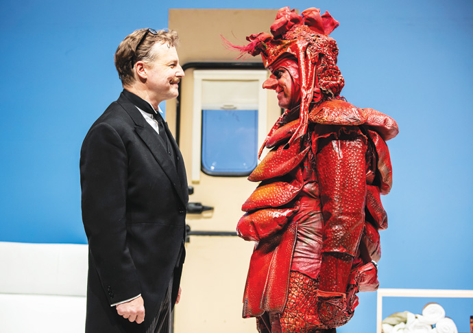 Review: It’s Headed Straight Towards Us, at Park 200 Samuel West (Hugh) and Rufus Hound (Gary) in It's Headed Straight Towards Us at the Park Theatre. Credit Pamela Raith Photography (036)