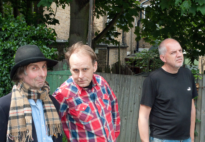 Rovers return Mad Dog Bites_left to right Godfrey Old, Conrad Blakemore, Martin French