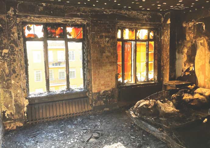 Blaze rescue sister ‘like a human torch’ Mike Cooper fire 3
