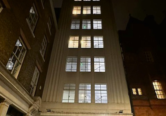 The Art Deco façade of the building that is now to go in the new Hines development Photo- soho society