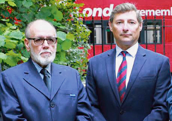 George bus driver left and Sam Orwin