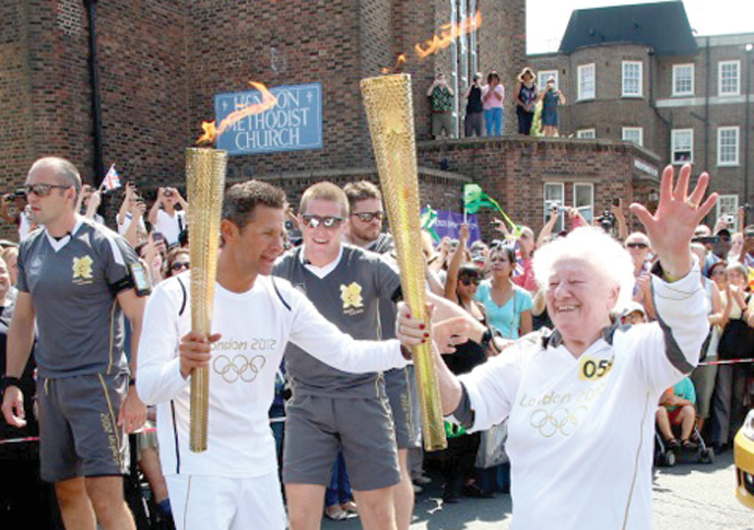 Harrington: Remembering the day Diana carried the torch aged 100 Harrington_Diana Gould 1