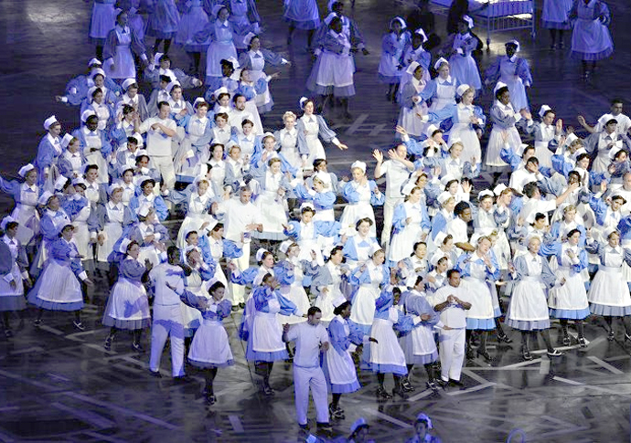 Harrington_Nurses at the opening ceremony of the 2012 games