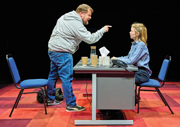 James Corden and Anna Maxwell Martin in The Constituent credit Manuel Harlan