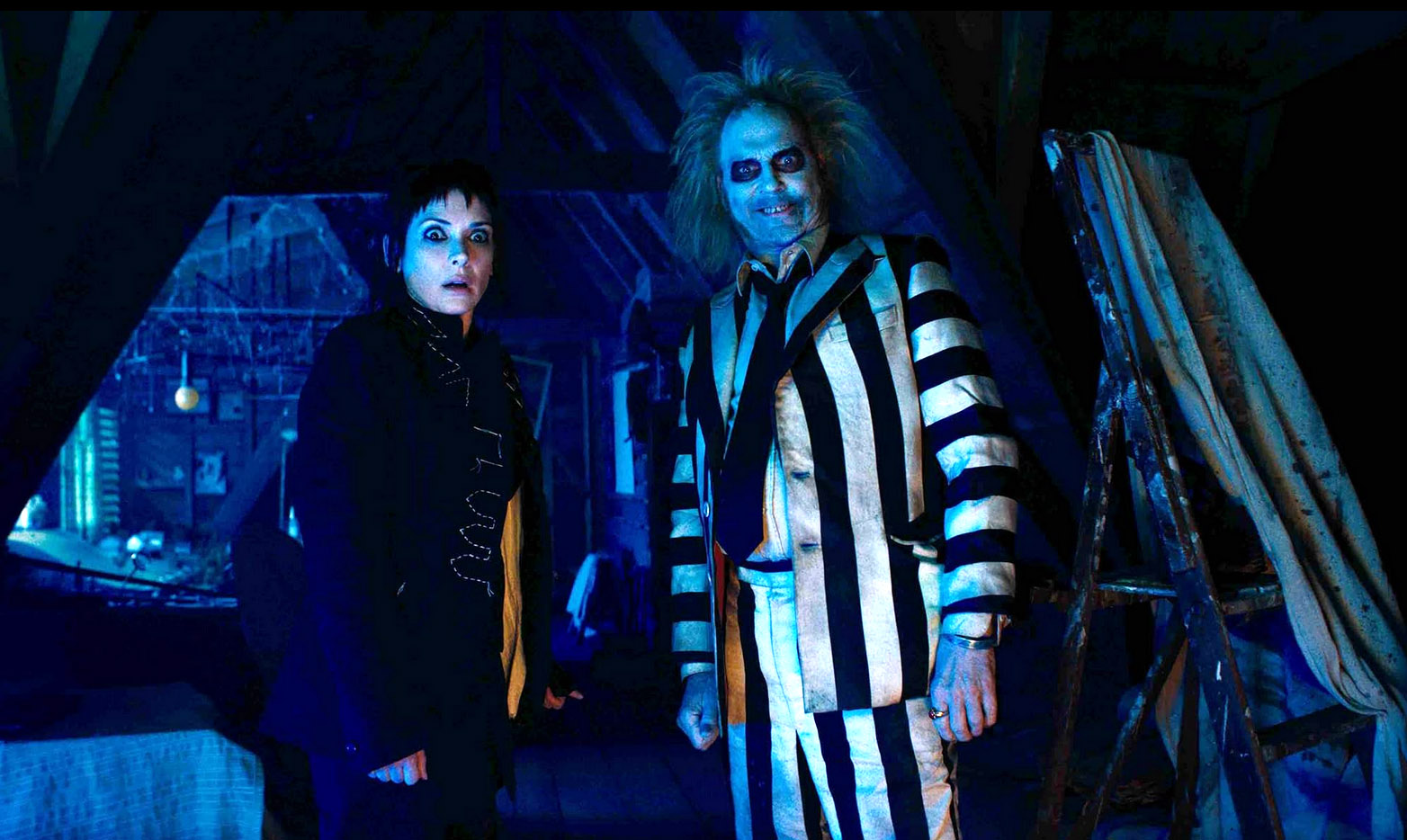 Beetlejuice Beetlejuice: Tim Burton’s nostalgic sequel to his comedy horror classic Beetlejuice Beetlejuice_Winona Ryder and Michael Keaton_credit Warner Bros copy