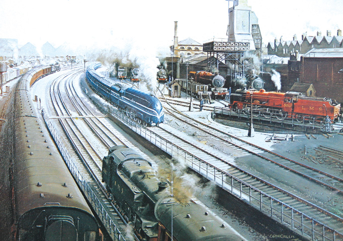 View from bridge to Camden Shed in 1938