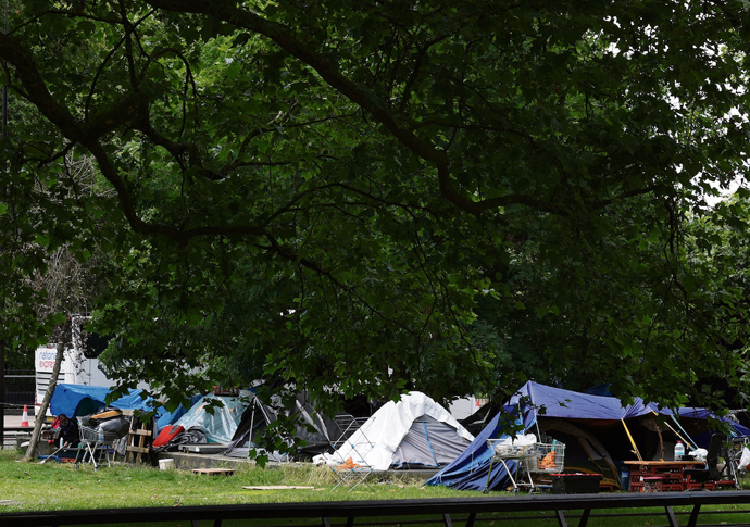 Park Lane camp before