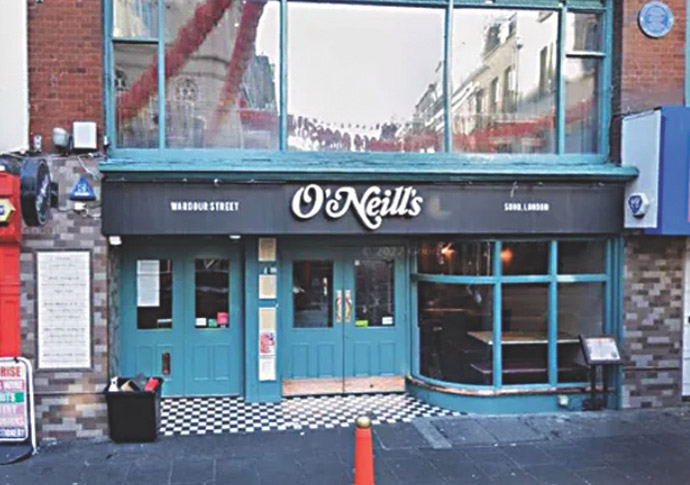 Harrington: Do I not like that… Soho surcharged drinks Oneills