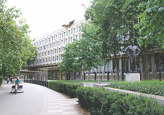 The former US Embassy in Grosvenor Square