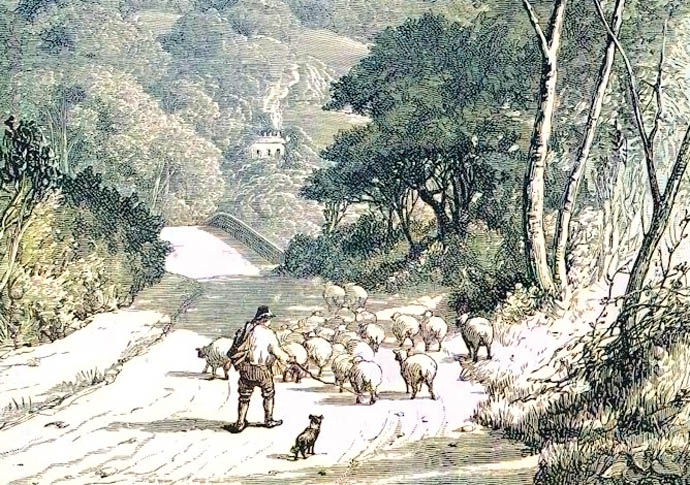 Hampstead from the Kilburn Old and New London Ed Walford 1878