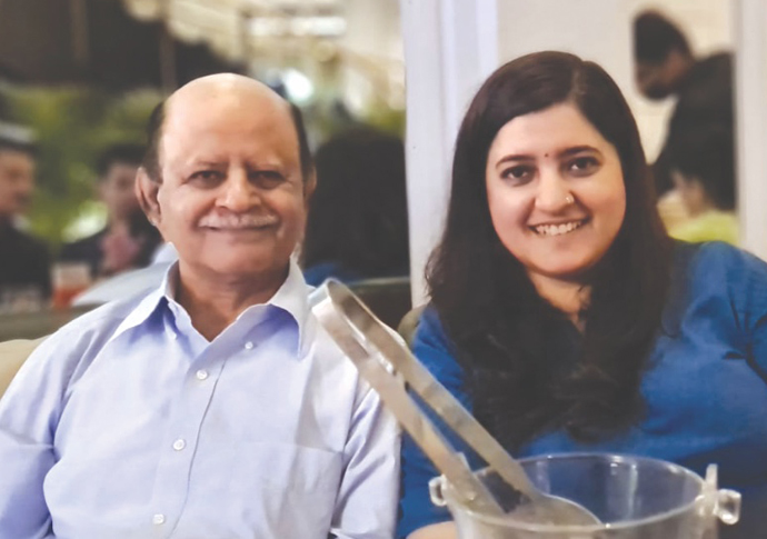 Cheistha with her father SP Kochhar