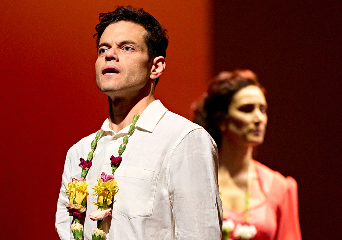 Review: Oedipus, at Old Vic Rami Malek (Oedipus) and Indira Varma (Jocasta) in Oedipus at The Old Vic (2025). Photo by Manuel Harlan. (2)
