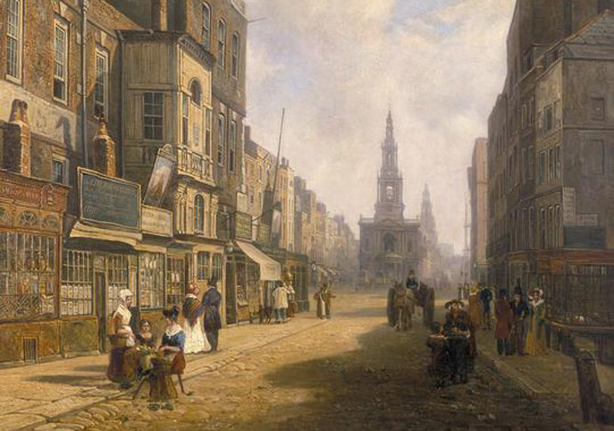 The_Strand_Looking_Eastwards_from_Exeter_Change_c1824