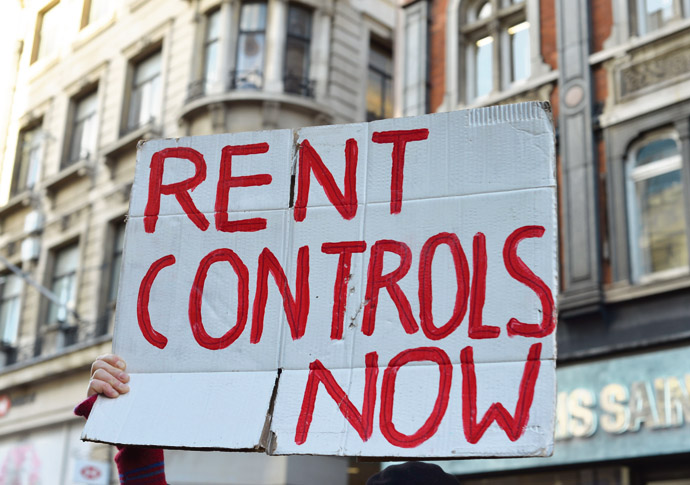 London Renters Union on a march. Diyora Shadijanova/London Renters Union
